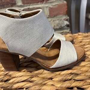 Elegant Cream Heeled Sandals